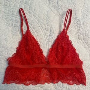 Madewell Red Lace Bralette